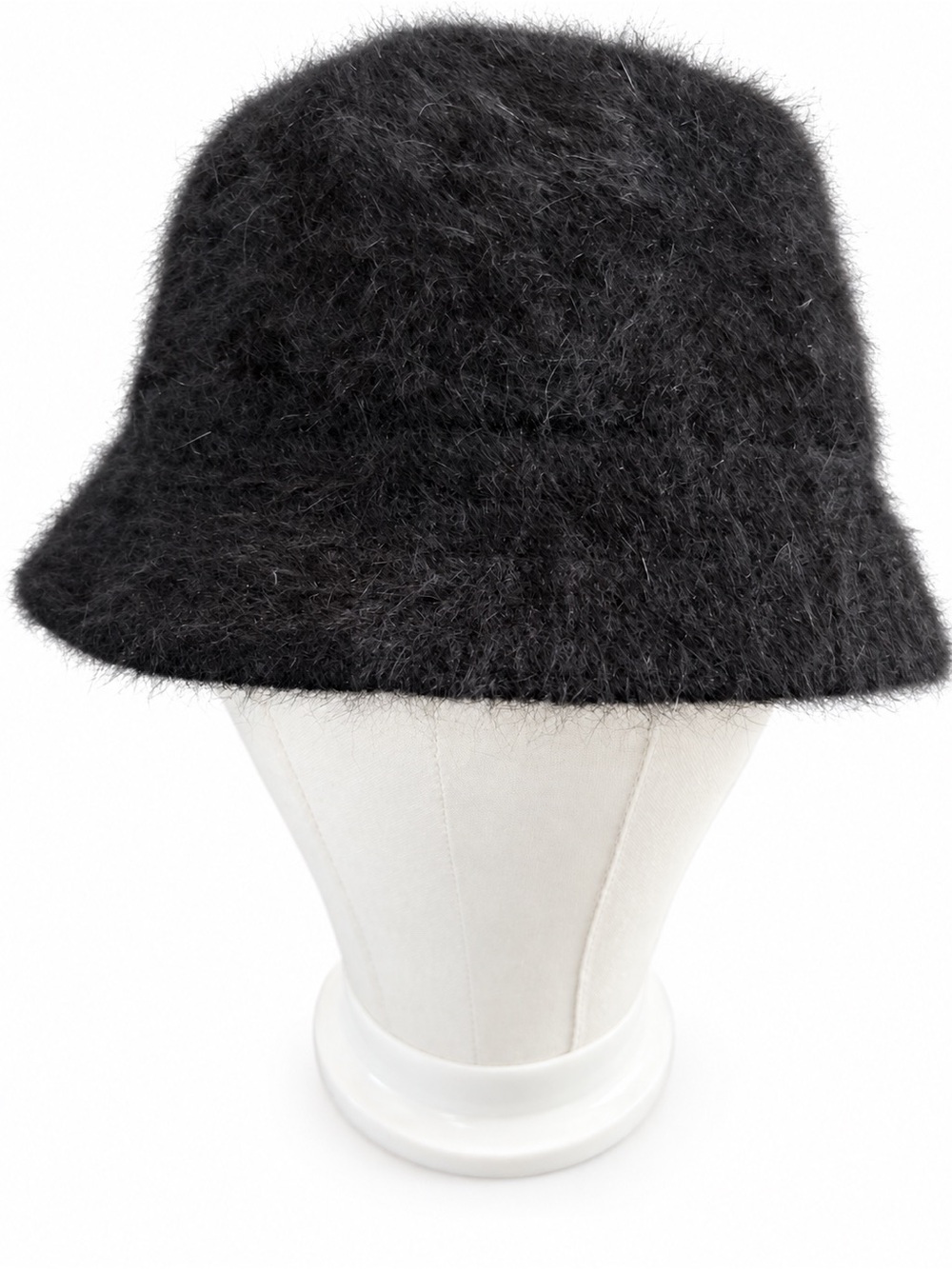 Bijoux Terner Black 80% Angora Fuzzy Bucket Hat
